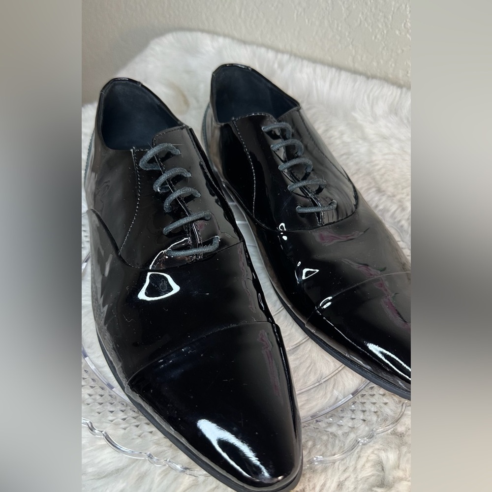 Men's Black Patent Leather Dress Shoes